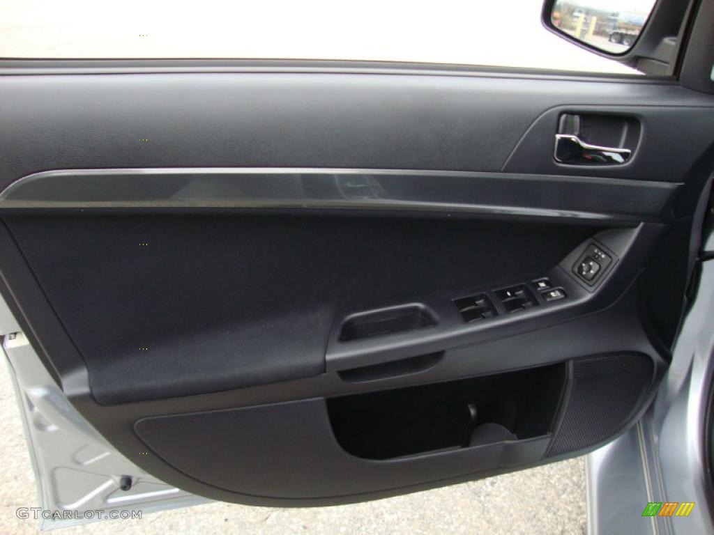 2008 Mitsubishi Lancer Evolution GSR Black Door Panel Photo #40494526
