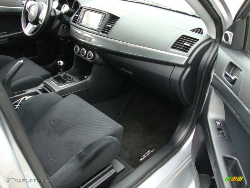 2008 Mitsubishi Lancer Evolution GSR Black Dashboard Photo #40494590