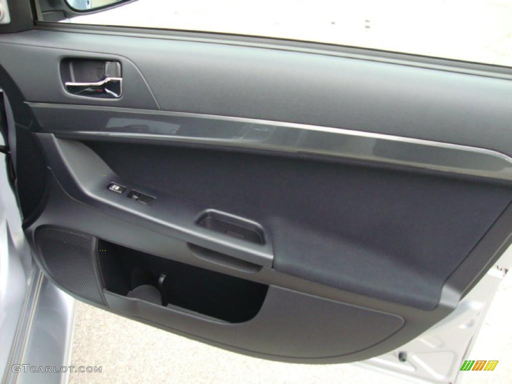 2008 Mitsubishi Lancer Evolution GSR Black Door Panel Photo #40494638