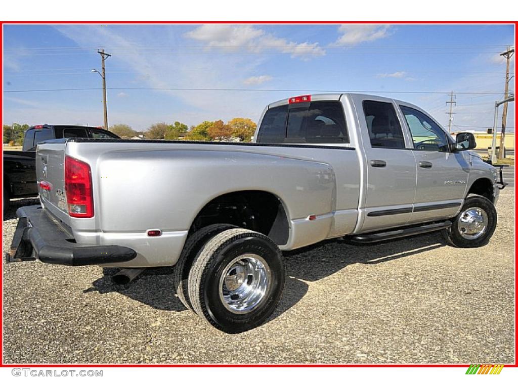 2005 Ram 3500 SLT Quad Cab 4x4 Dually - Bright Silver Metallic / Dark Slate Gray photo #8