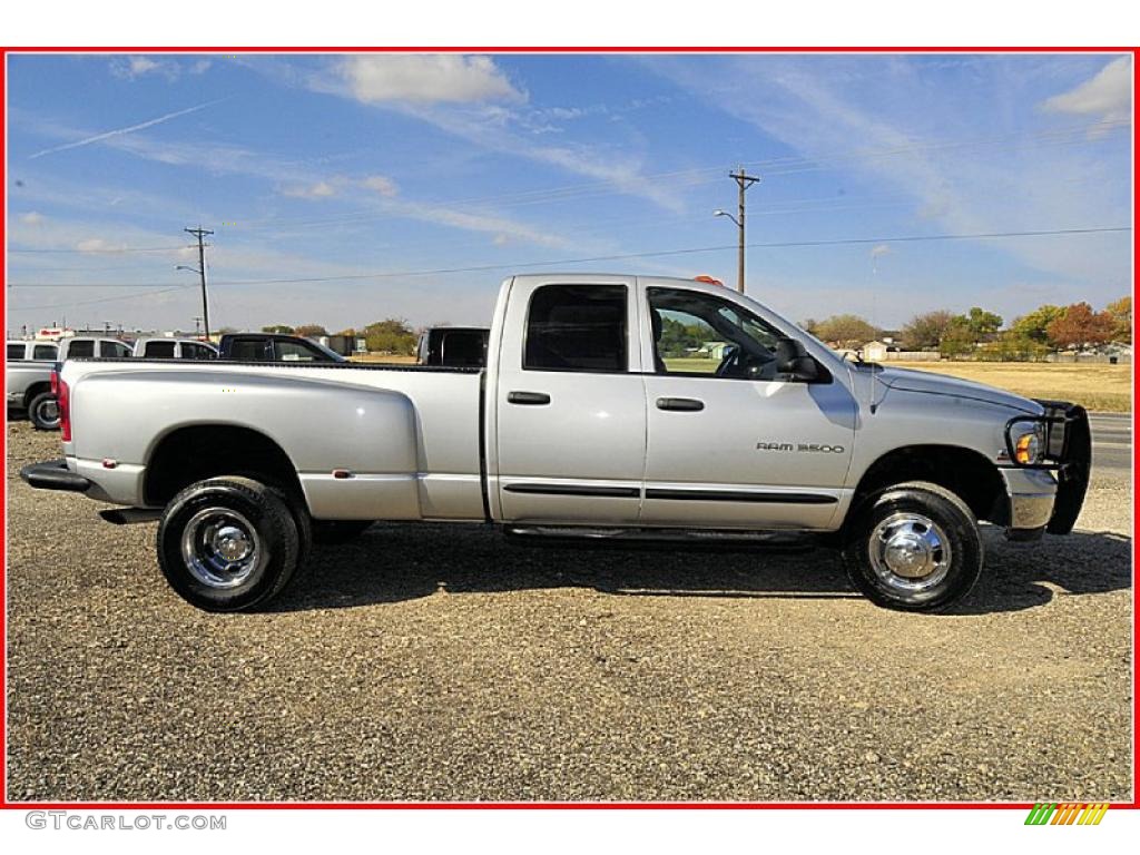 2005 Ram 3500 SLT Quad Cab 4x4 Dually - Bright Silver Metallic / Dark Slate Gray photo #9