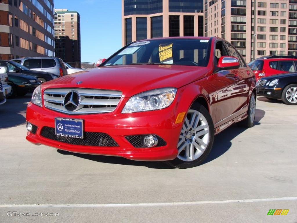 2008 C 300 4Matic Sport - Mars Red / Black photo #1