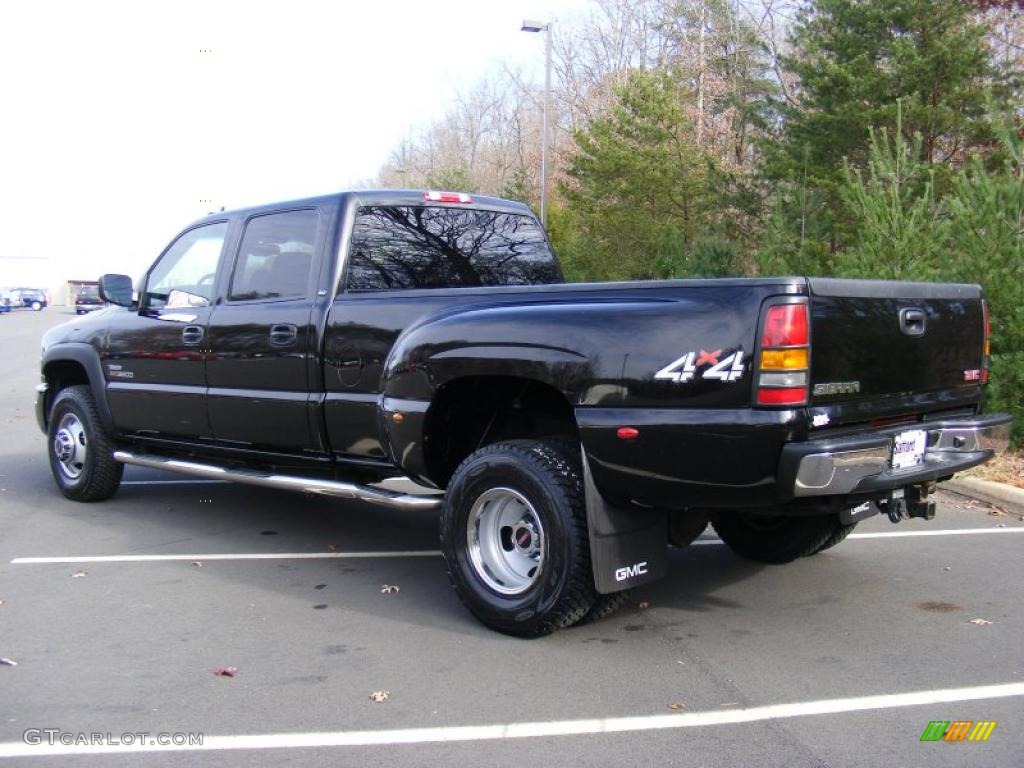 Onyx Black 2007 GMC Sierra 3500HD SLT Crew Cab 4x4 Dually Exterior Photo #40499022