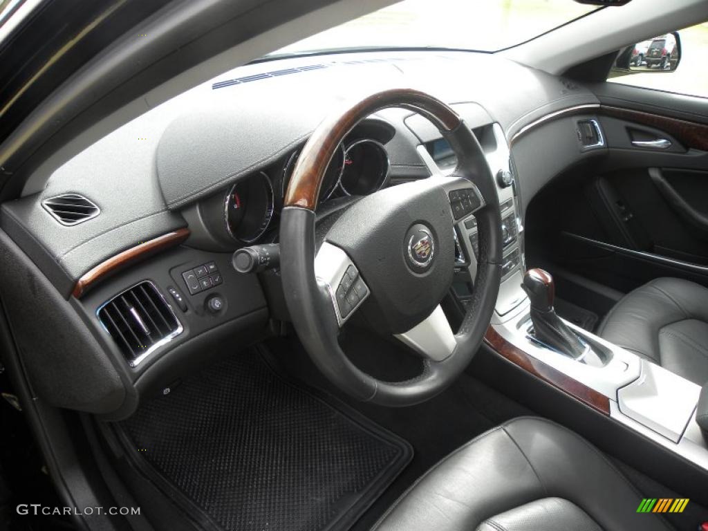 Ebony Interior 2010 Cadillac CTS 3.0 Sedan Photo #40499162
