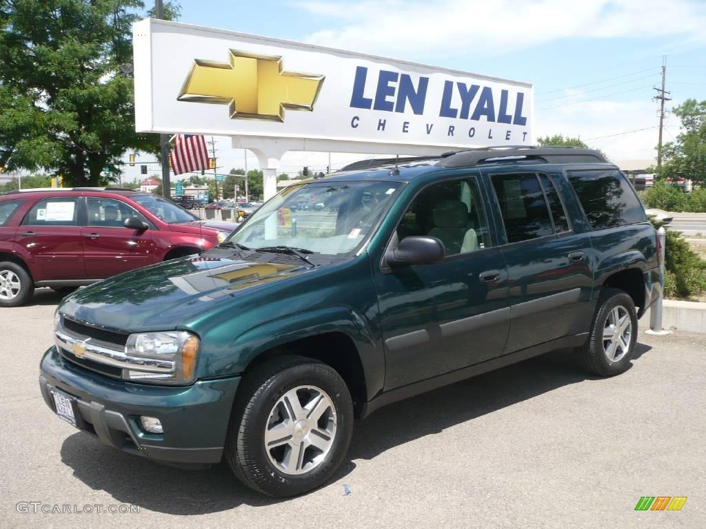 2005 TrailBlazer EXT LS 4x4 - Emerald Jewel Green Metallic / Light Gray photo #1