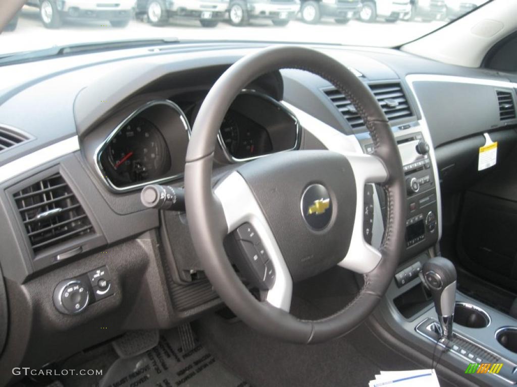 2011 Traverse LT - Black Granite Metallic / Ebony/Ebony photo #10