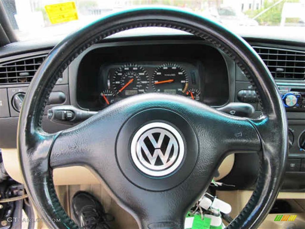 2002 Volkswagen Cabrio GLX Beige Steering Wheel Photo #40501438