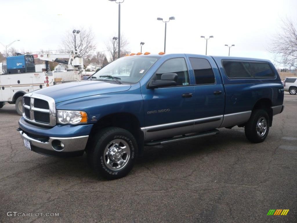 Patriot Blue Pearl 2003 Dodge Ram 3500 SLT Quad Cab 4x4 Exterior Photo #40501546