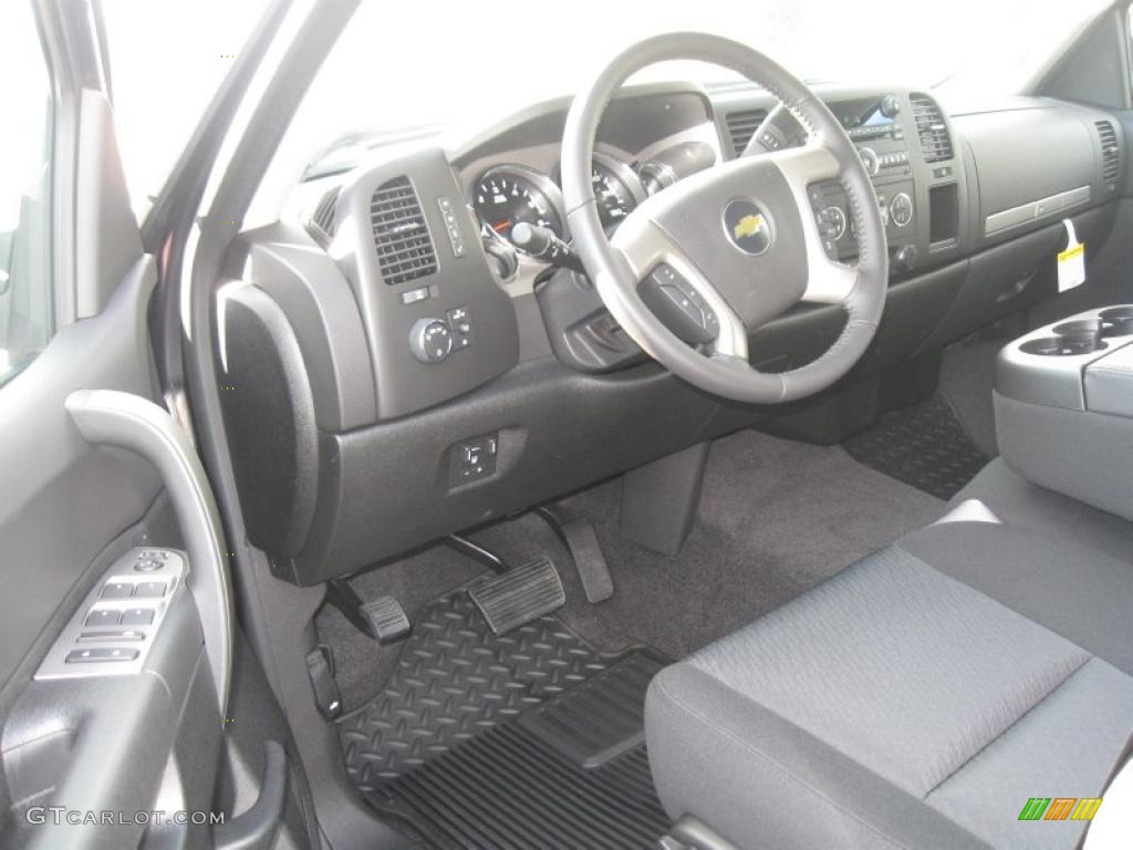 Ebony Interior 2011 Chevrolet Silverado 1500 LT Crew Cab 4x4 Photo #40501758