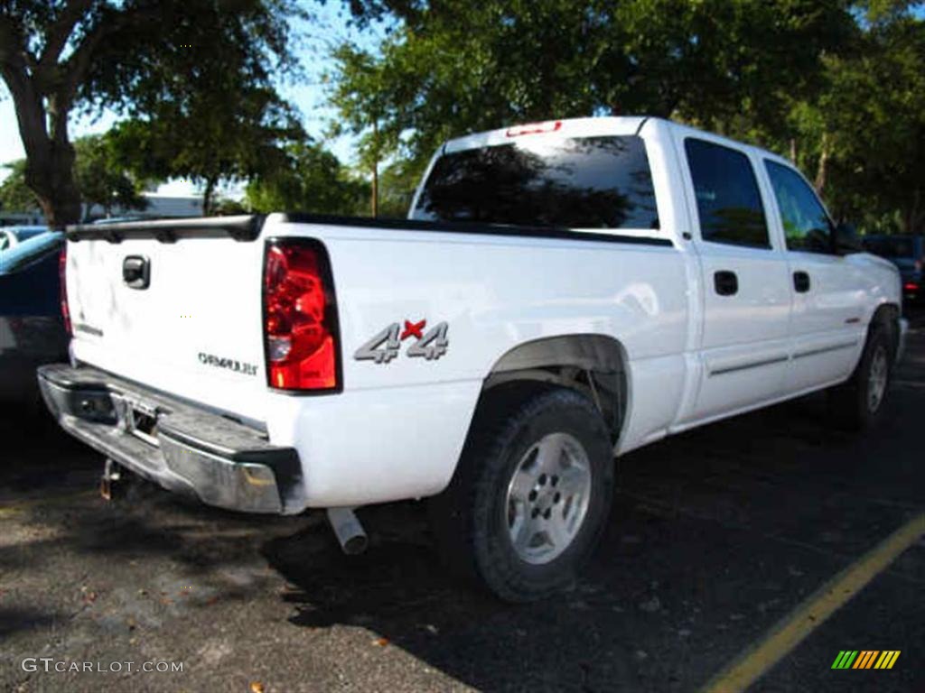 2006 Silverado 1500 LS Crew Cab 4x4 - Summit White / Tan photo #3