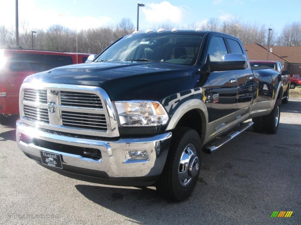 2011 Ram 3500 HD Laramie Crew Cab 4x4 Dually - Hunter Green Pearl / Dark Slate Gray photo #1