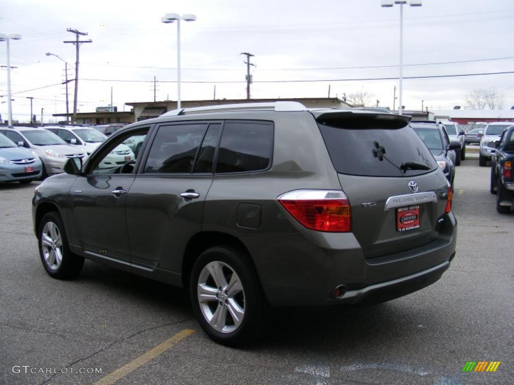 2009 Highlander Limited 4WD - Cypress Green Pearl / Sand Beige photo #3