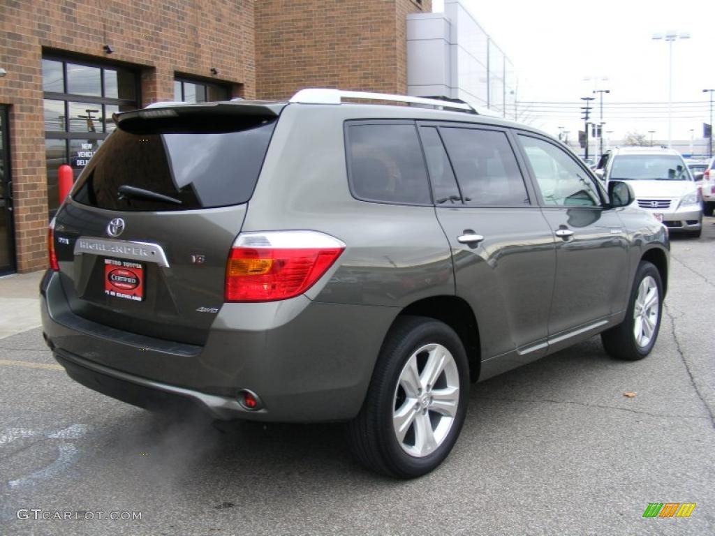 2009 Highlander Limited 4WD - Cypress Green Pearl / Sand Beige photo #5