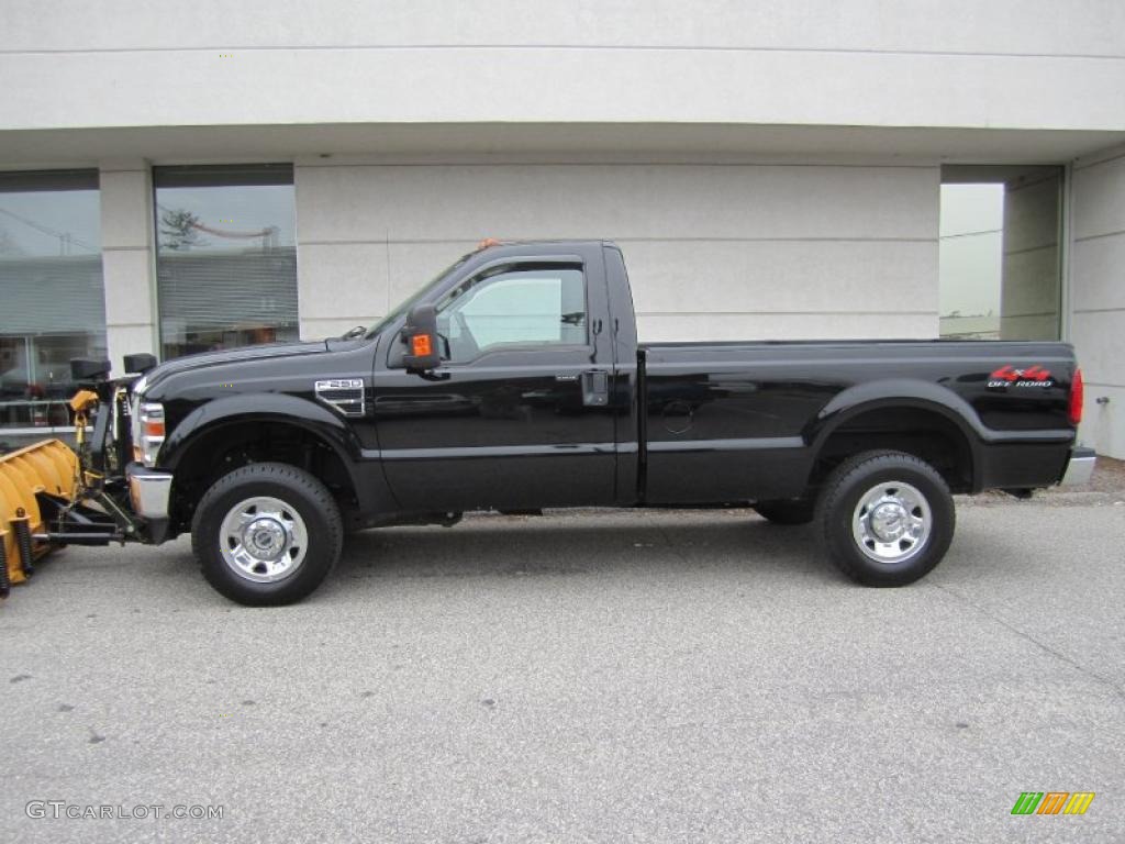 Black 2008 Ford F250 Super Duty XLT Regular Cab 4x4 Exterior Photo #40505938
