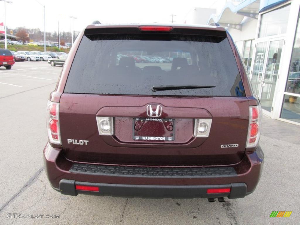 2008 Pilot Special Edition 4WD - Dark Cherry Pearl / Gray photo #6