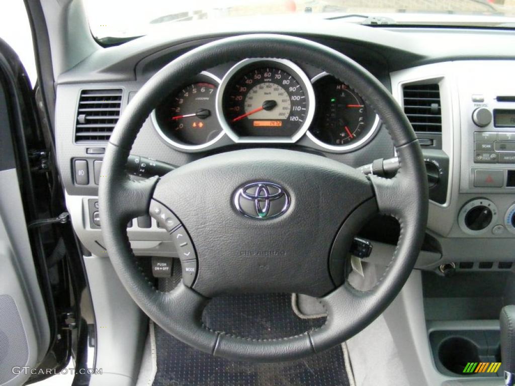2010 Toyota Tacoma V6 SR5 TRD Sport Access Cab 4x4 Graphite Steering Wheel Photo #40507042