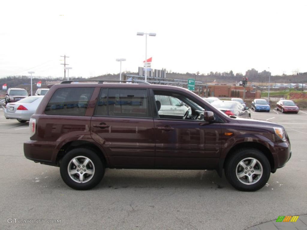 2008 Pilot Special Edition 4WD - Dark Cherry Pearl / Gray photo #7