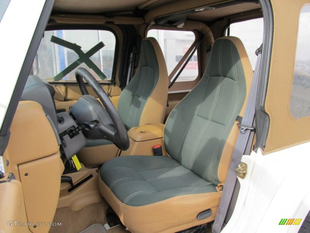 Green/Khaki Interior 1998 Jeep Wrangler Sahara 4x4 Photo #40507762