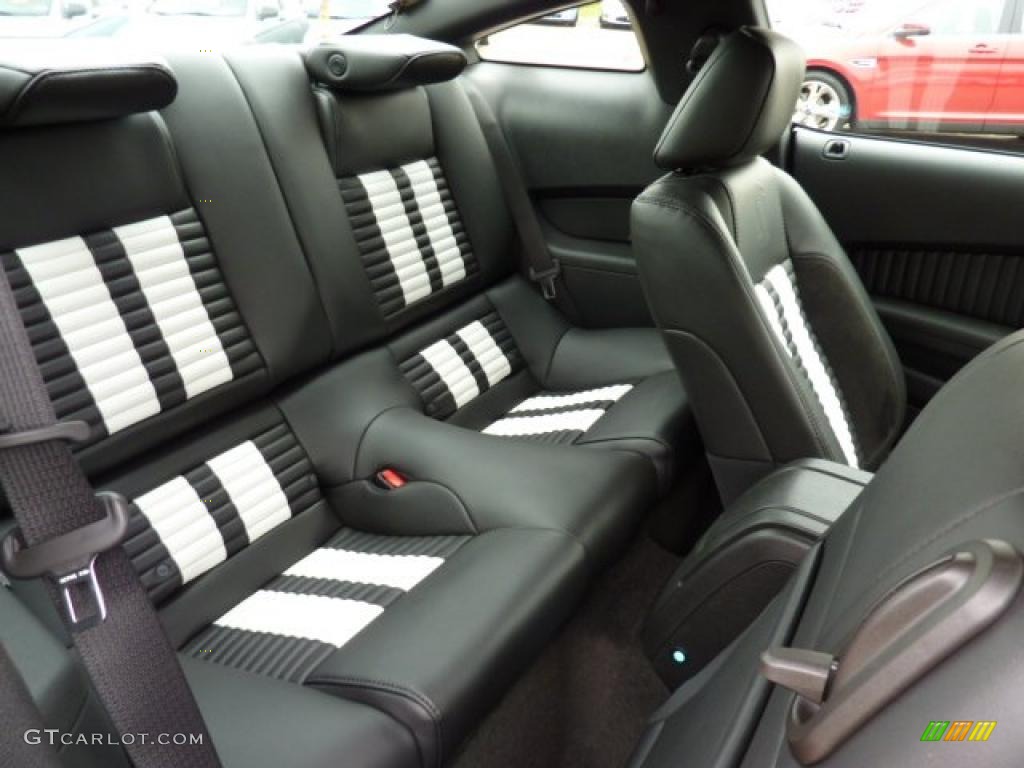 Charcoal Black/White Interior 2011 Ford Mustang Shelby GT500 SVT Performance Package Coupe Photo #40507926