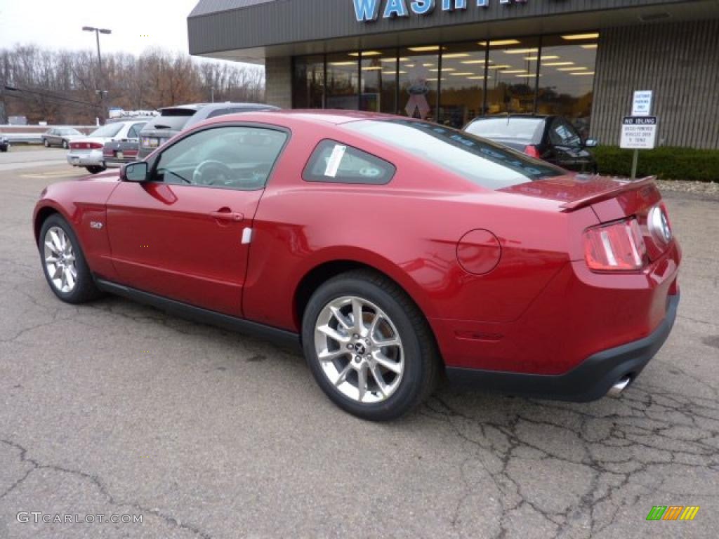 2011 Mustang GT Premium Coupe - Red Candy Metallic / Charcoal Black/Cashmere photo #2
