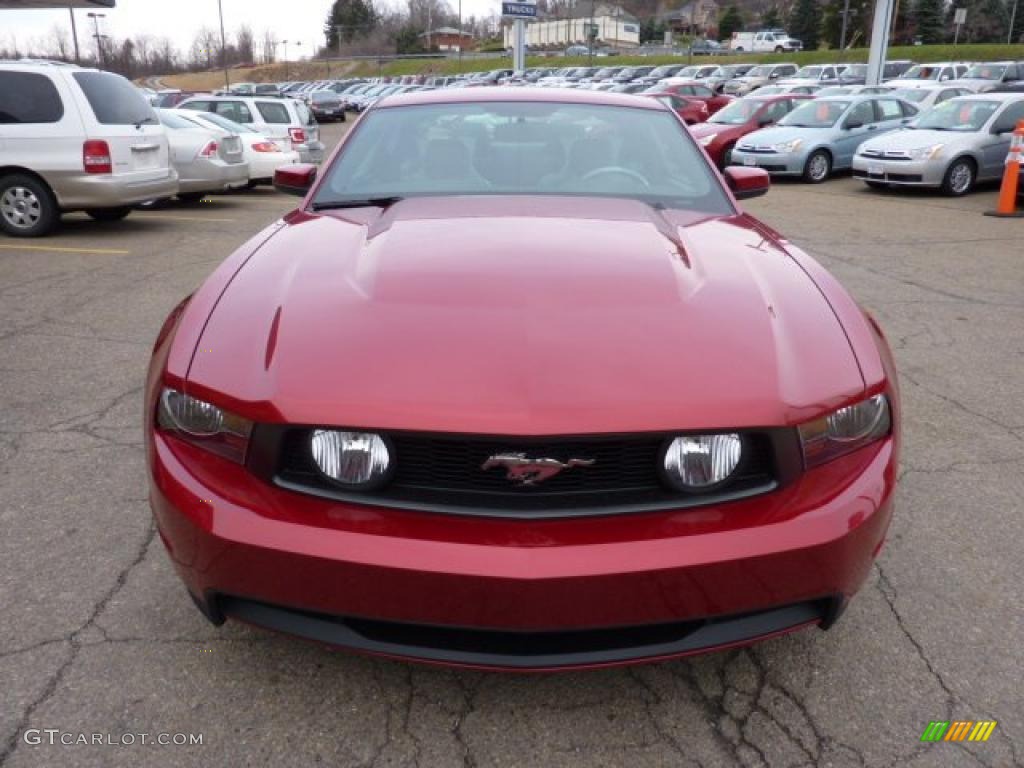 2011 Mustang GT Premium Coupe - Red Candy Metallic / Charcoal Black/Cashmere photo #7