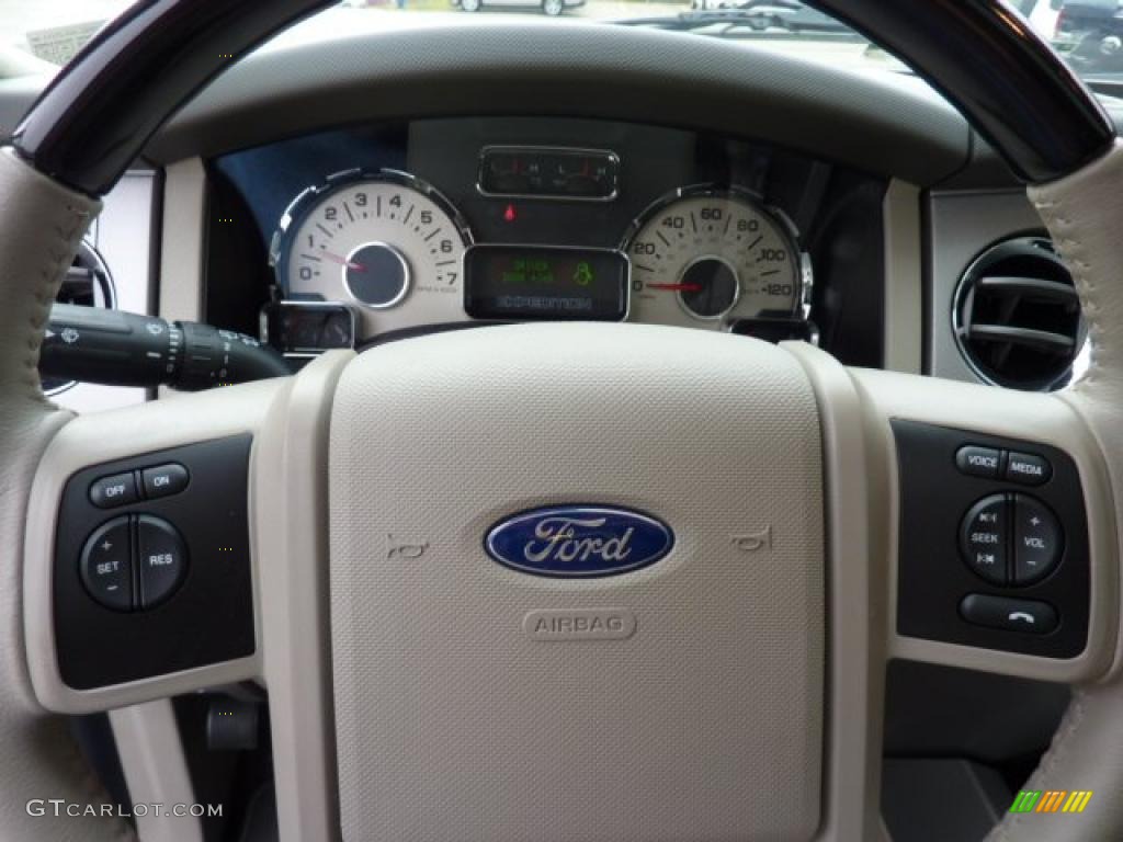 2011 Ford Expedition EL Limited 4x4 Stone Steering Wheel Photo #40510614
