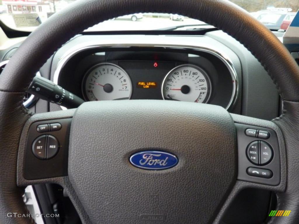 2010 Ford Explorer Sport Trac XLT 4x4 Charcoal Black Steering Wheel Photo #40512586