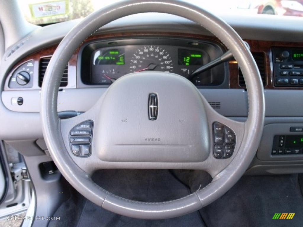 1999 Lincoln Town Car Signature Light Graphite Steering Wheel Photo #40512666