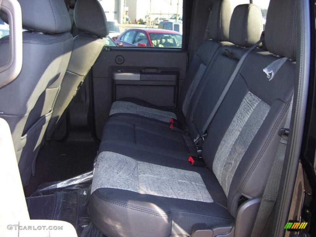 Black Two Tone Interior 2011 Ford F450 Super Duty Lariat Crew Cab 4x4 Dually Photo #40512998