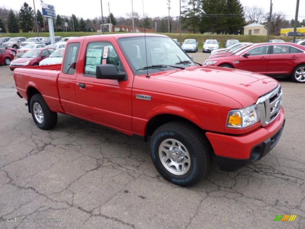 2011 Ranger XLT SuperCab 4x4 - Torch Red / Medium Dark Flint photo #6