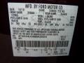 FQ: Bordeaux Reserve Red Metallic 2011 Ford Edge SEL AWD Color Code