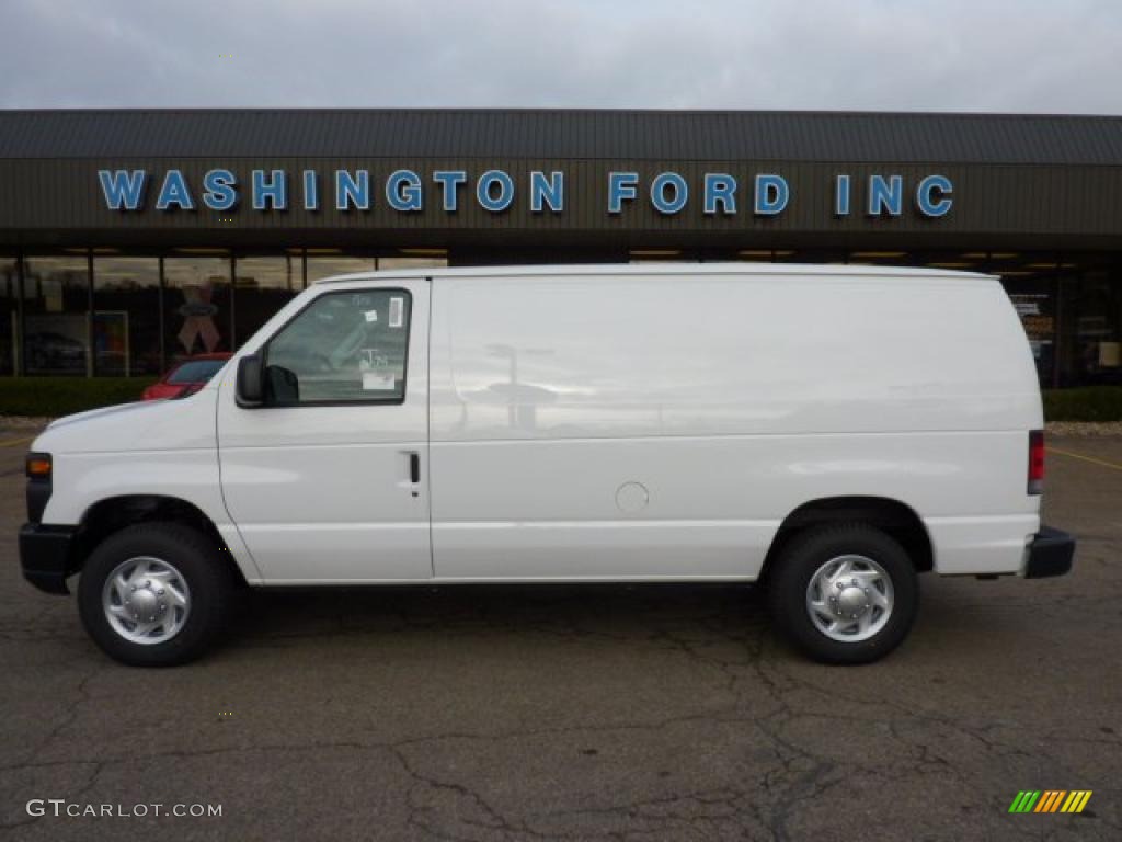 2011 E Series Van E150 XL Cargo - Oxford White / Medium Flint photo #1