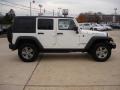 2010 Stone White Jeep Wrangler Unlimited Rubicon 4x4  photo #7