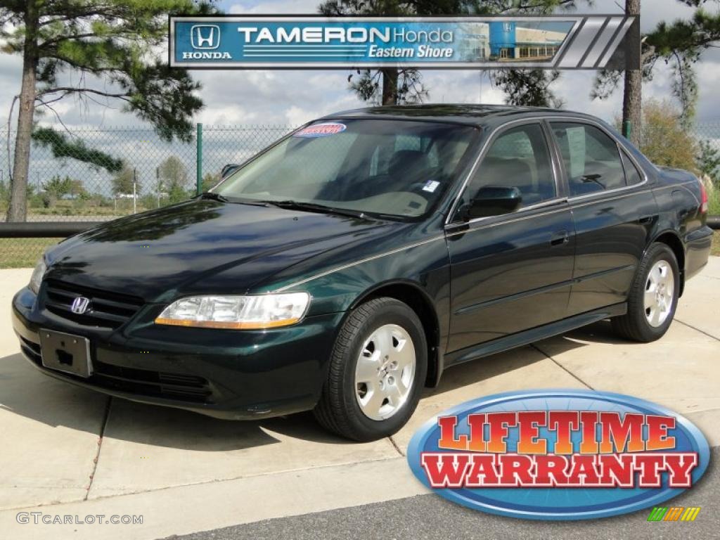 2001 Accord EX V6 Sedan - Dark Emerald Pearl / Ivory photo #1