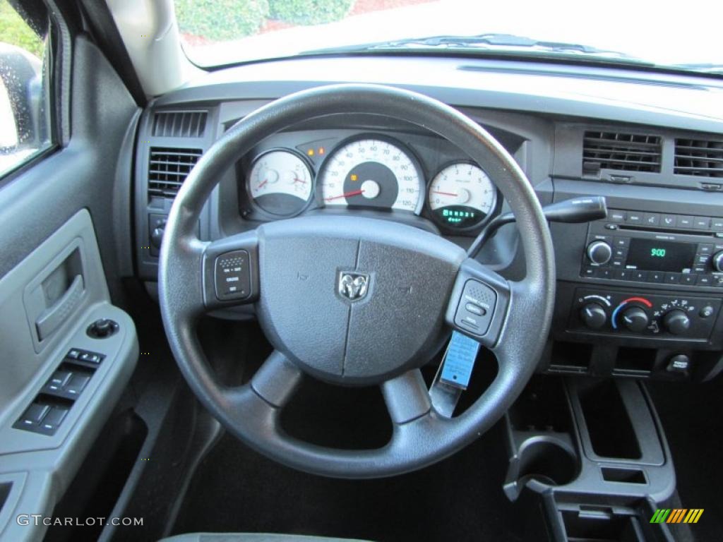 2008 Dodge Dakota SXT Crew Cab Dark Slate Gray/Medium Slate Gray Steering Wheel Photo #40524984