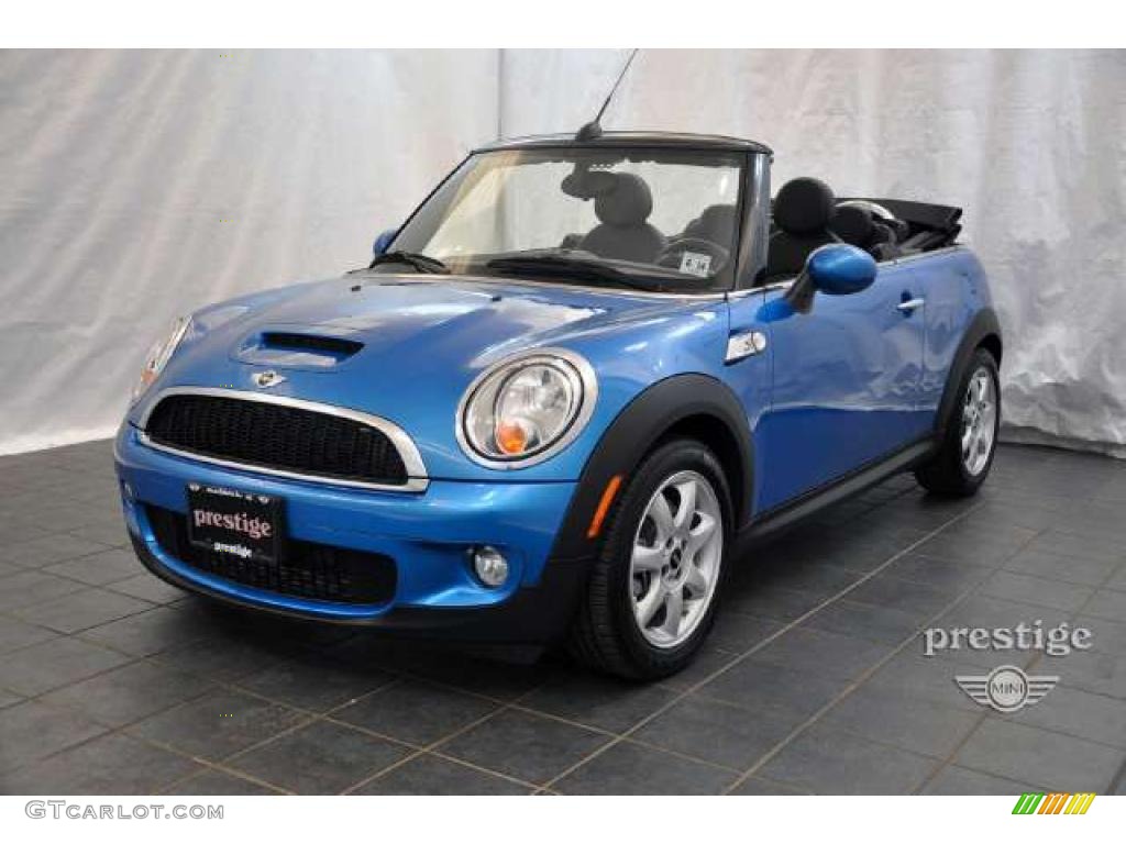 2010 Cooper S Convertible - Laser Blue Metallic / Grey/Carbon Black photo #1