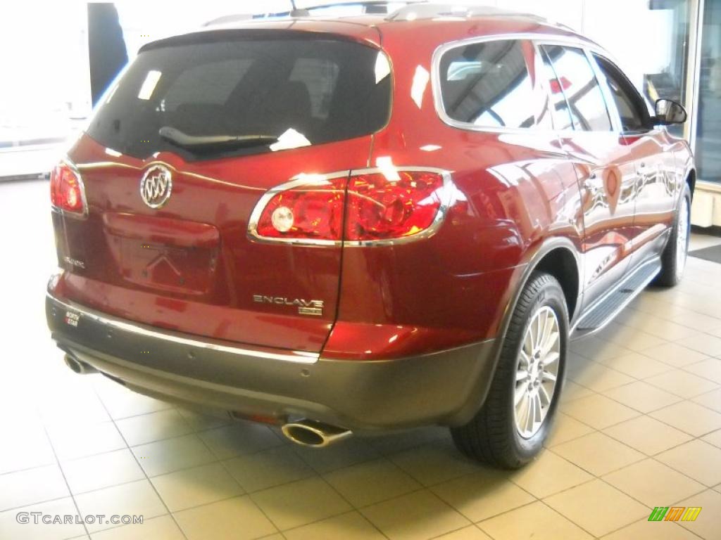 2011 Enclave CXL AWD - Red Jewel Tintcoat / Cashmere/Cocoa photo #3