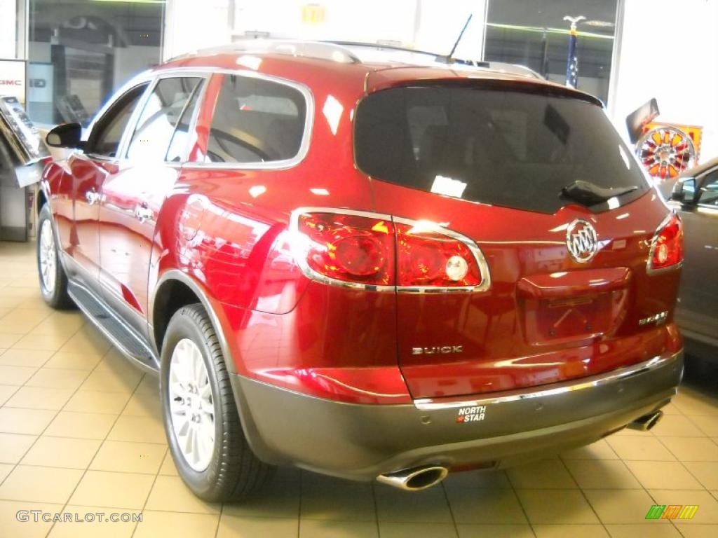 2011 Enclave CXL AWD - Red Jewel Tintcoat / Cashmere/Cocoa photo #5