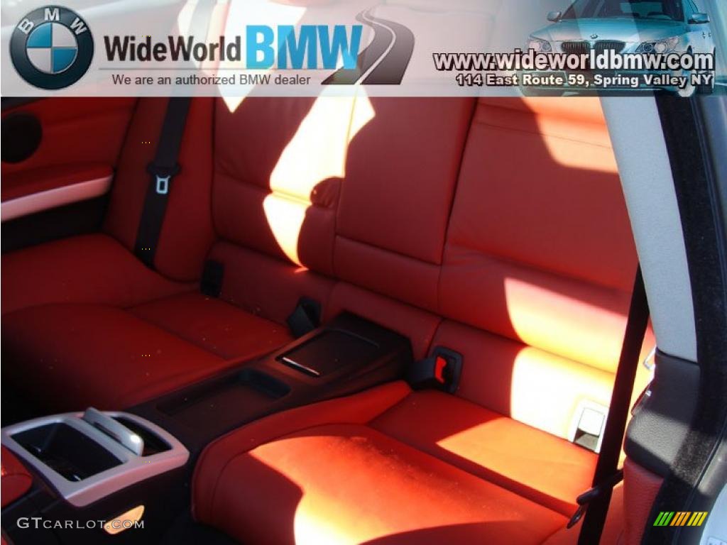 2008 3 Series 328xi Coupe - Alpine White / Coral Red/Black photo #9
