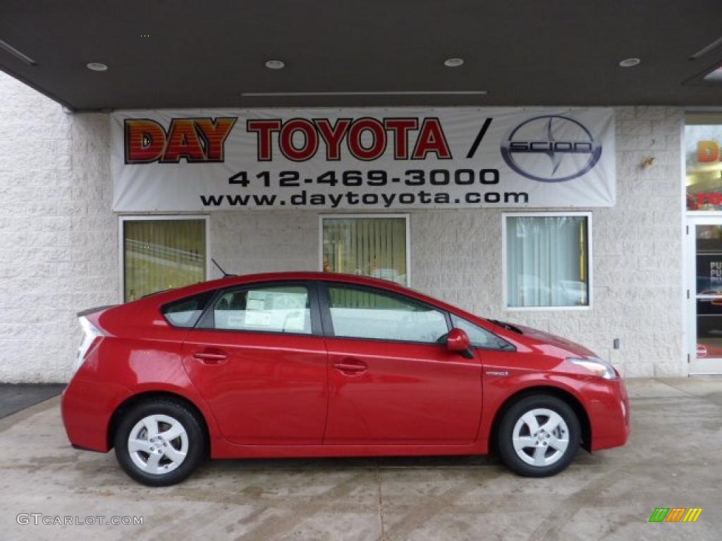 Barcelona Red Metallic Toyota Prius