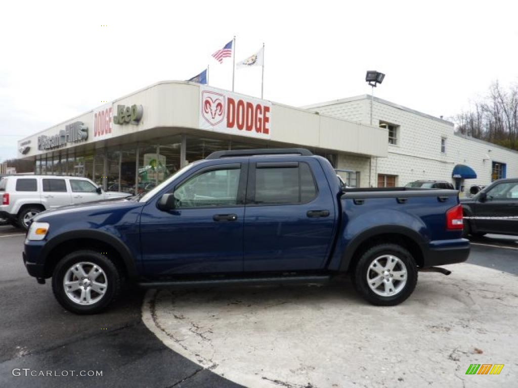 2007 Explorer Sport Trac XLT 4x4 - Dark Blue Pearl Metallic / Light Stone photo #1