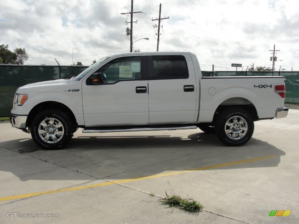 2010 F150 Lariat SuperCrew 4x4 - Oxford White / Medium Stone photo #6