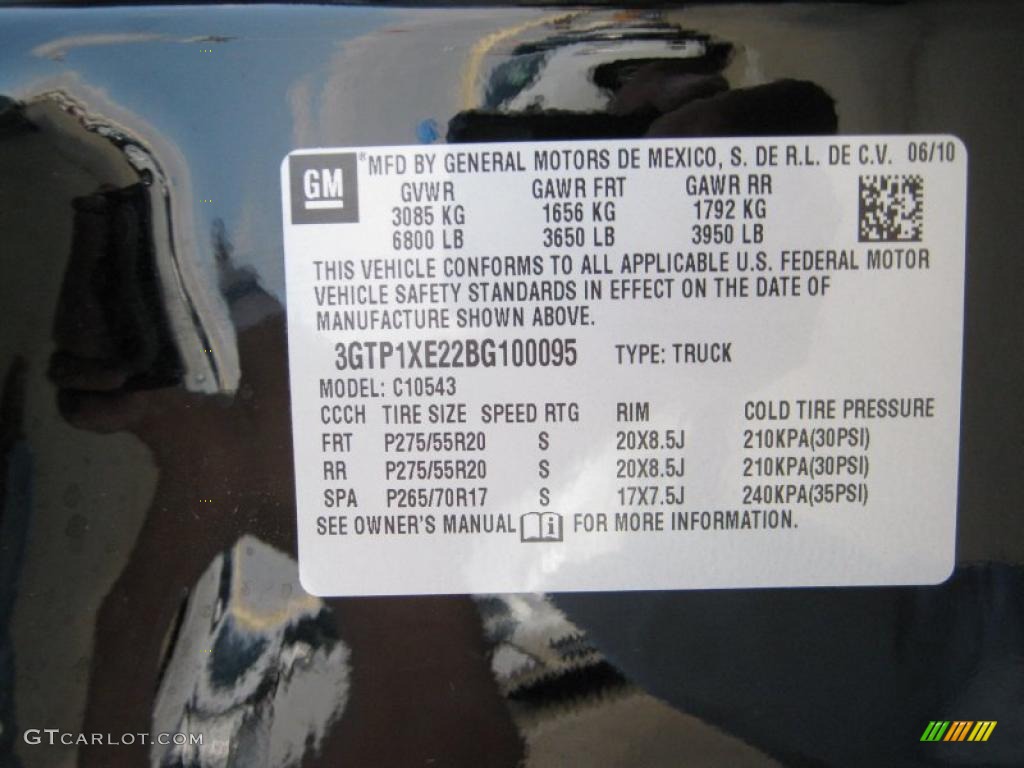 2011 GMC Sierra 1500 Denali Crew Cab 4x4 Info Tag Photo #40539201