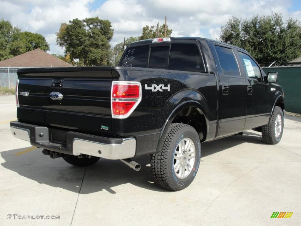 2010 F150 Lariat SuperCrew 4x4 - Tuxedo Black / Black photo #3