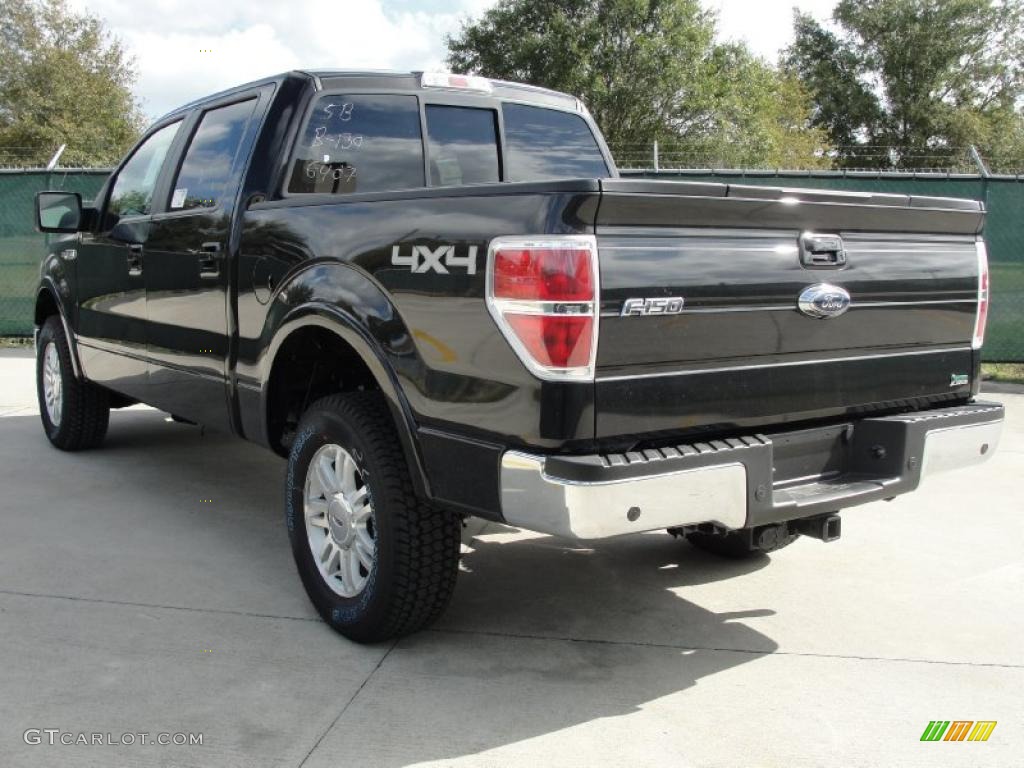 2010 F150 Lariat SuperCrew 4x4 - Tuxedo Black / Black photo #5