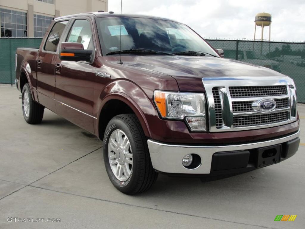 2010 F150 Lariat SuperCrew - Royal Red Metallic / Black photo #1