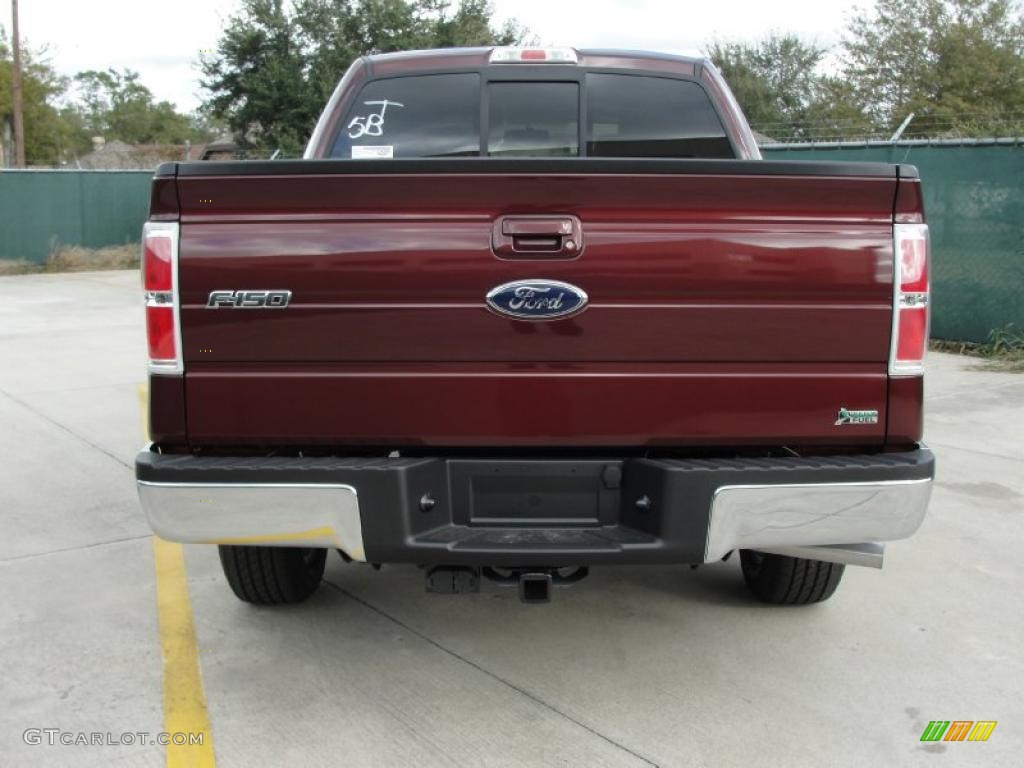 2010 F150 Lariat SuperCrew - Royal Red Metallic / Black photo #4