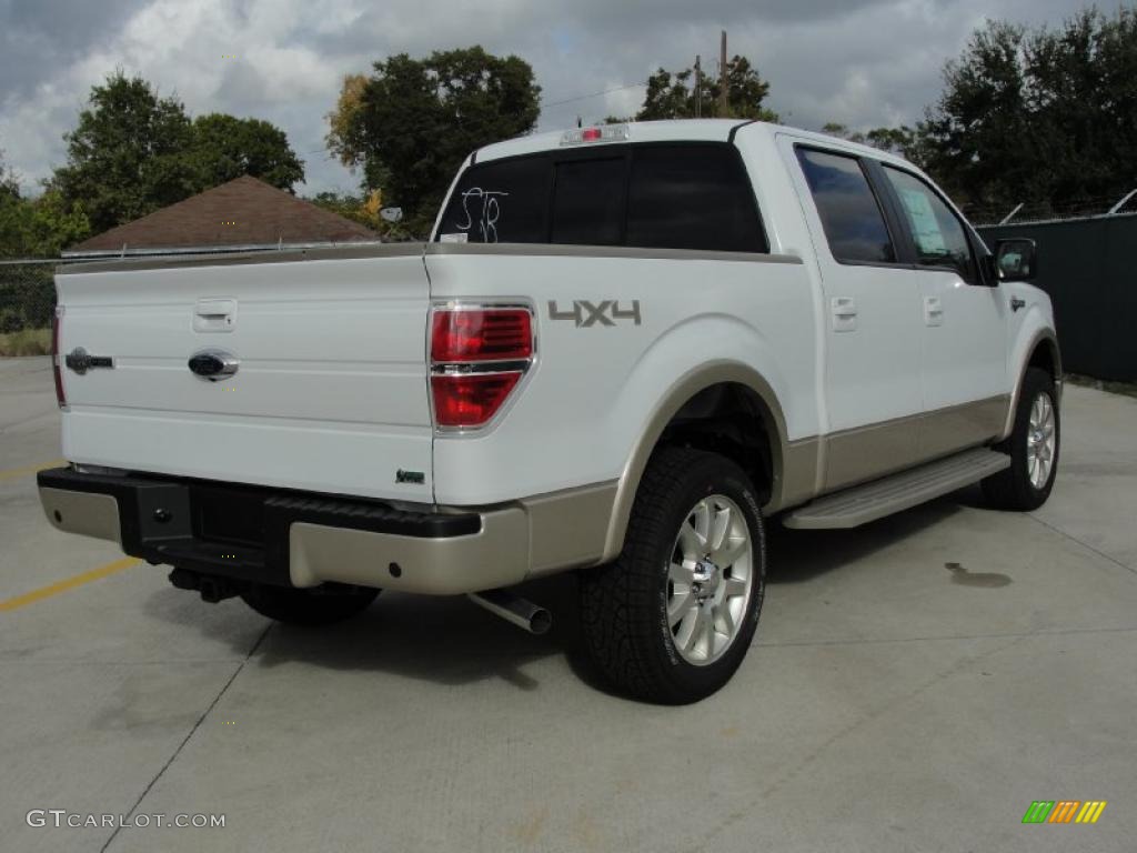 2010 F150 King Ranch SuperCrew 4x4 - Oxford White / Chapparal Leather photo #3