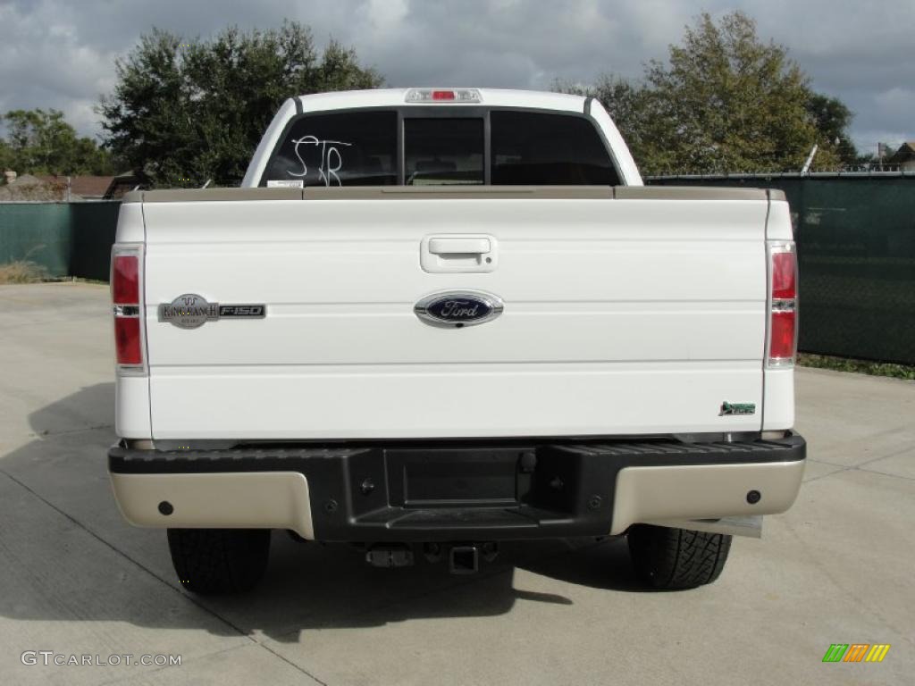 2010 F150 King Ranch SuperCrew 4x4 - Oxford White / Chapparal Leather photo #4