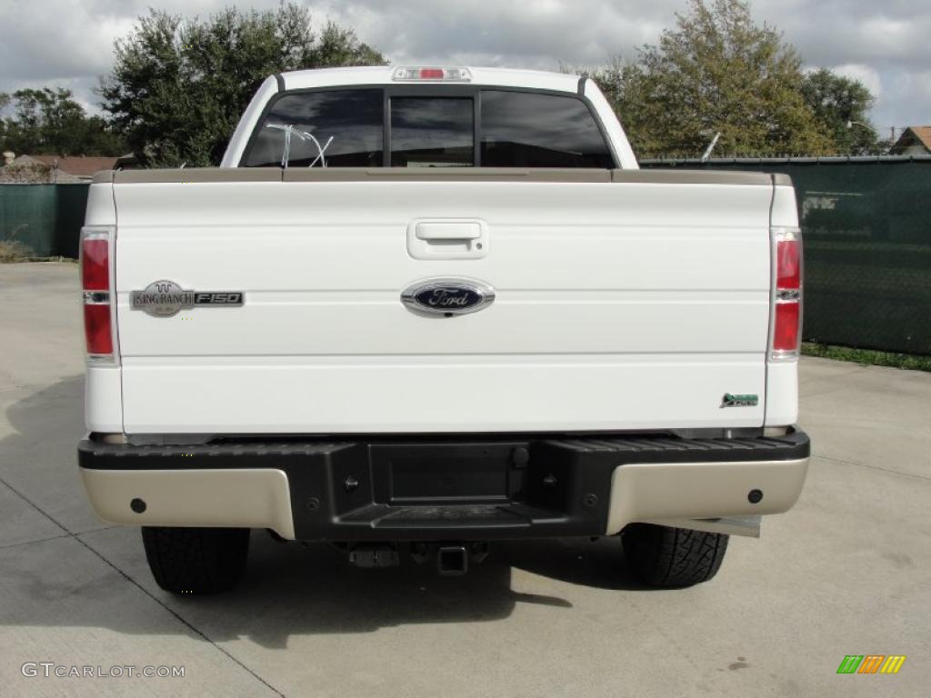 2010 F150 King Ranch SuperCrew 4x4 - Oxford White / Chapparal Leather photo #4